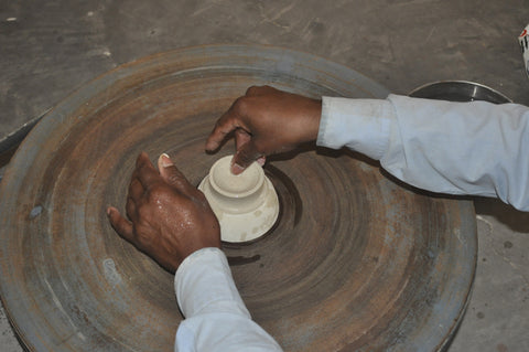 Travail artisanal de la céramique indienne